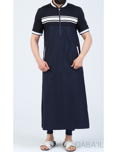 Qamis Navy III Middernachtblauw / Wit - Qaba'il