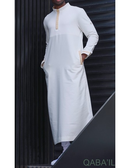 Qamis Eminence Lang Ecru - Qaba'il