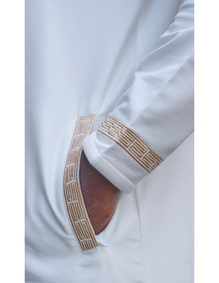 Qamis Eminence Lang Ecru - Qaba'il