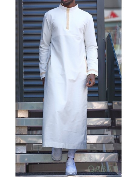 Qamis Eminence Lang Ecru - Qaba'il