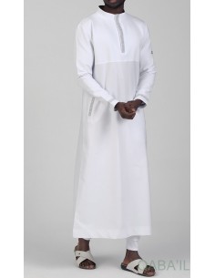 Qamis Eminence Lang Wit/Zilver - Qaba'il