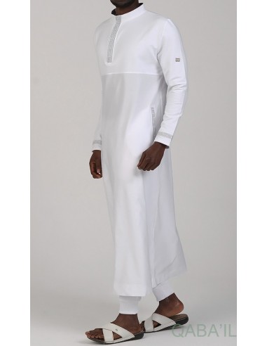 Qamis Eminence Lang Wit/Zilver - Qaba'il