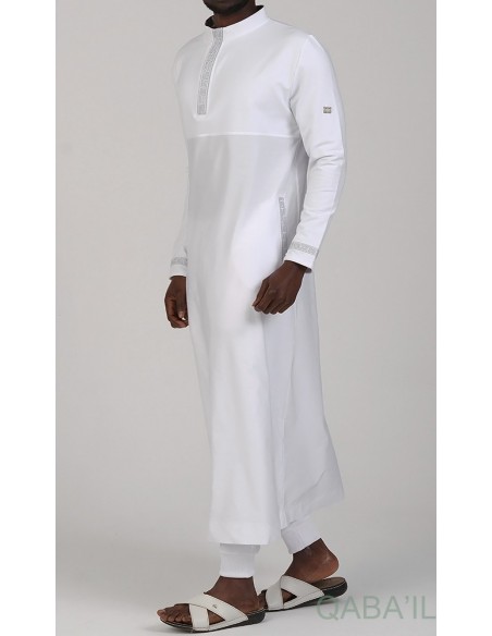 Qamis Eminence Lang Wit/Zilver - Qaba'il