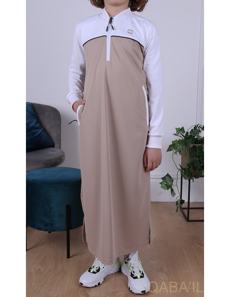 Children's Qamis Ezox Beige - Qaba'il