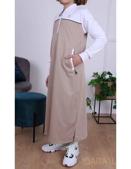Children's Qamis Ezox Beige - Qaba'il