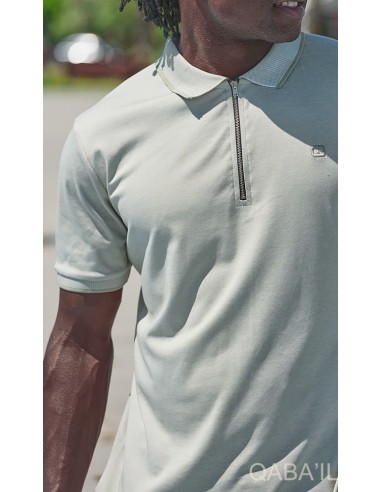 Polo Zip Up Kaki  Clair - Qaba'il