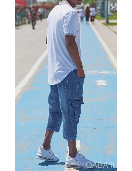 Zip UP Polo White - Qaba'il