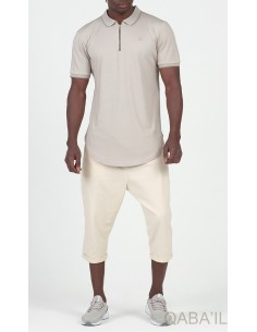Zip Up Polo Beige - Qaba'il 2