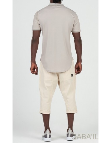 Zip Up Polo Beige - Qaba'il