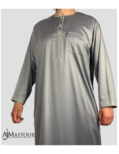 Qamis Ikaf Grijs
