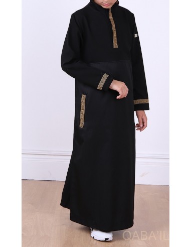 Qamis Eminence Zwart en Goud - Qaba'il