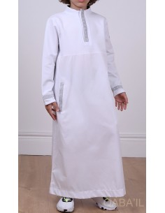 Qamis Eminence Weiß / Silber - Qaba'il 2