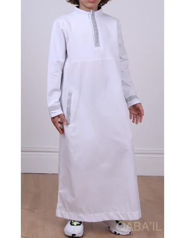 Qamis Eminence Wit / Zilver - Qaba'il