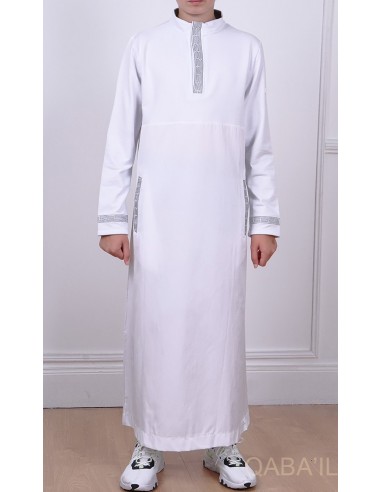 Qamis Eminence Wit / Zilver - Qaba'il