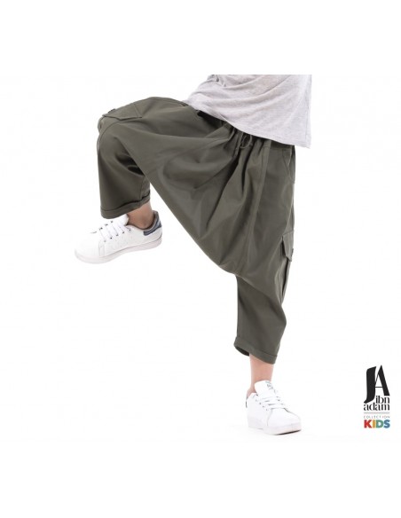 Saroual Pantacourt Child Khaki - Ibn Adam