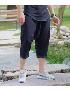 Sarouel Pantacourt Nautik Blau-Qaba'il