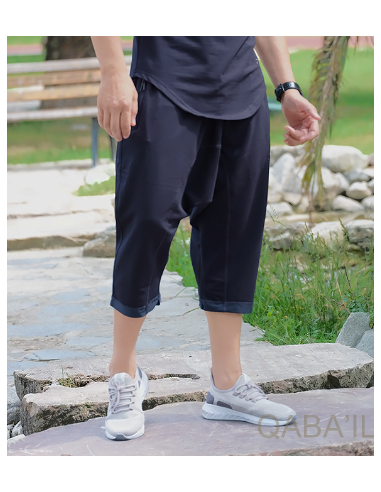 Saroual Pantacourt Nautik Blauw-Qaba'il