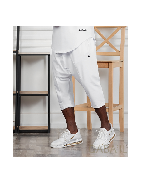 Saroual Pantacourt Nautik wit -Qaba'il