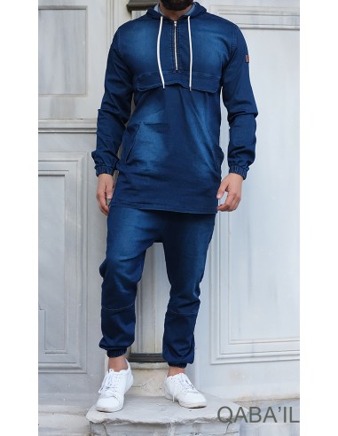 Kameron Donkerblauw Sweatshirt - Qaba'il