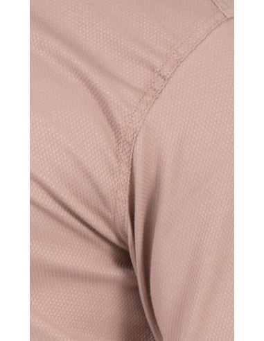 Taupe Longline Shirt met reliëf -...