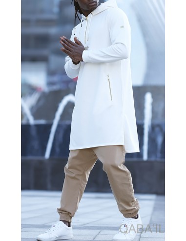 Qamis Court Hood Basic Ecru - Qaba'il