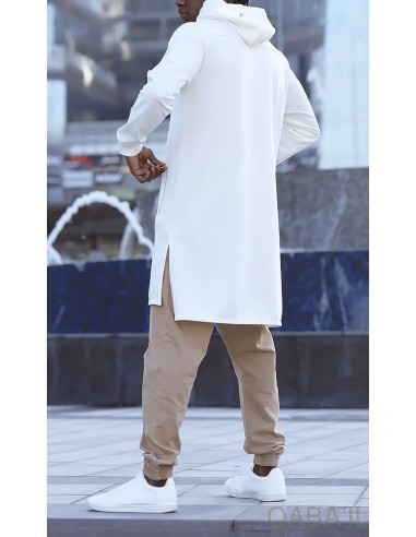 Qamis Court Hood Basic Ecru - Qaba'il