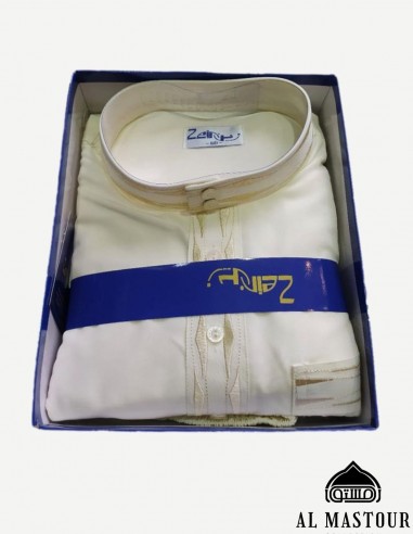 Saudi Qamis With Embroidery - Zein