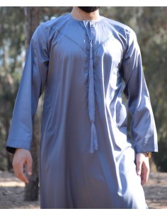 Satijngrijze Emirati Qamis