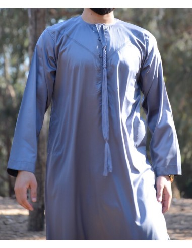 Satijngrijze Emirati Qamis