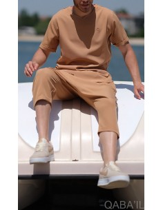 Sarouel Bermuda Azur Camel-... 2