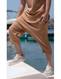 Saroual Bermuda Azur Camel-...