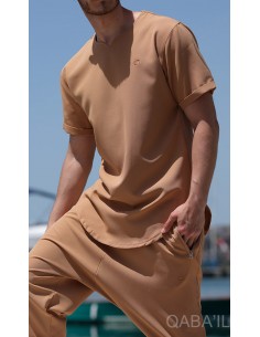 T-Shirt Leger Azur Camel