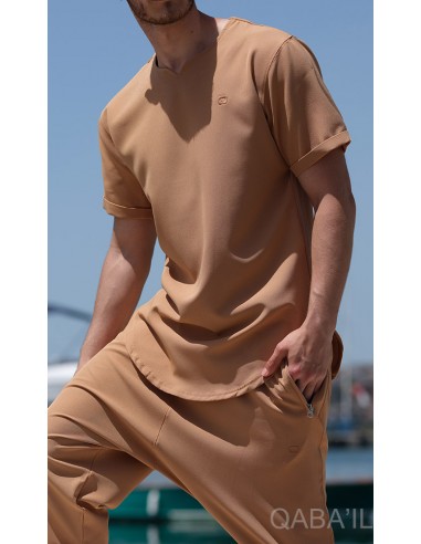 T-Shirt Leger Azur Camel