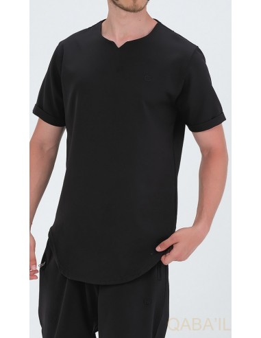 Legeres T-Shirt Azur Schwarz - Qaba'il