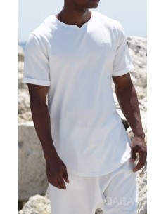 Tee-Shirt Leger Azur Ecru -... 2