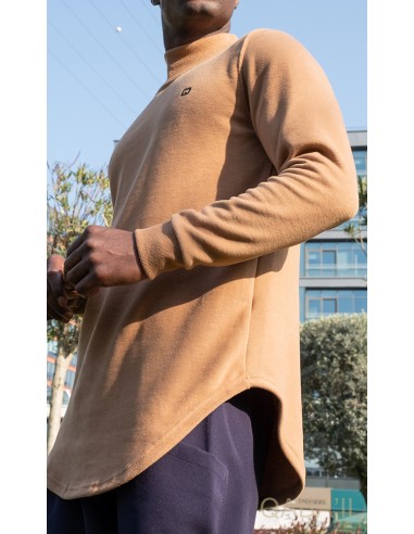 Pullover mit hohem Kragen Kamel -...