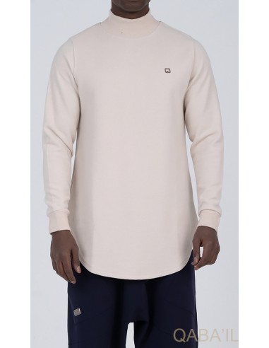 Pullover mit Stehkragen Beige - Qaba'il