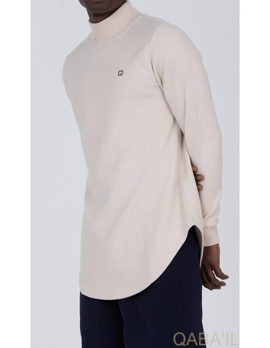 Beige trui met hoge hals - Qaba'il