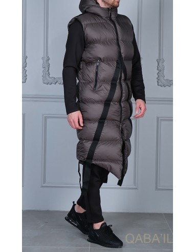 Lange Daunenjacke SMC Grau- Qaba'il