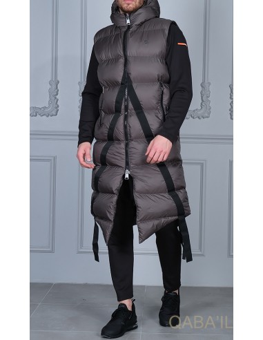 Lange Daunenjacke SMC Grau- Qaba'il
