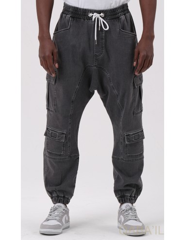 Sarouel Cargo Stretch Gris - Qaba'il