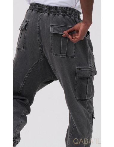 Sarouel Cargo Stretch Gris - Qaba'il