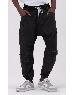 Sarouel Cargo Stretch Noir...