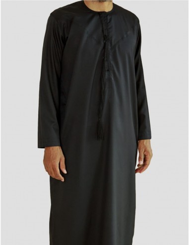 Qamis Emirati Spring Schwarz -...