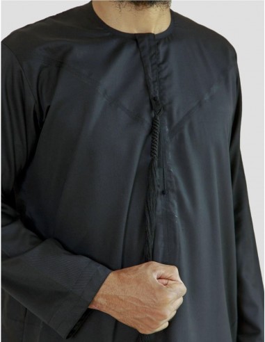 Qamis Emirati Spring Schwarz -...