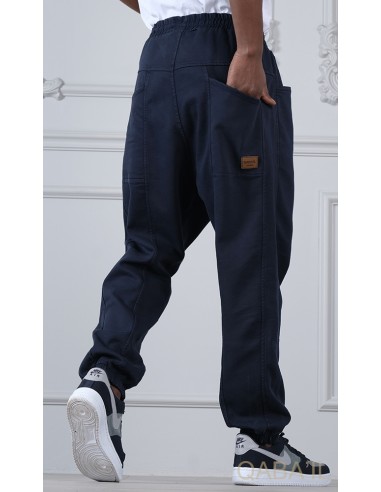 Saroual Broek Katoen Stretch Blauw -...