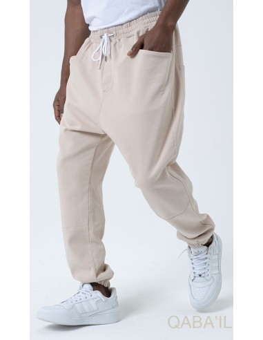 Saroual Broek Katoen Stretch Beige -...