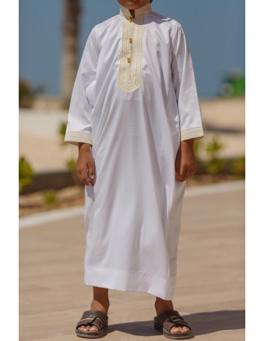 Qamis Sultan Kind Wit/Goud