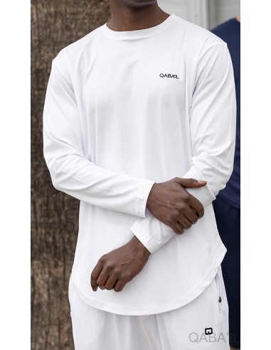 Ecru T-shirt met lange mouwen - Qaba'il