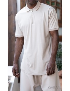 Polo Zip S23 Beige - Qaba'il